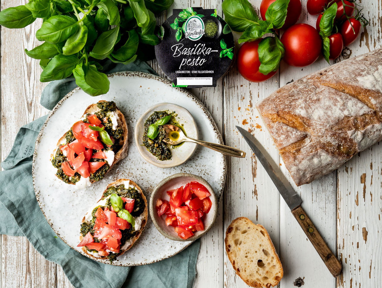 Basilikapesto-leivät Web